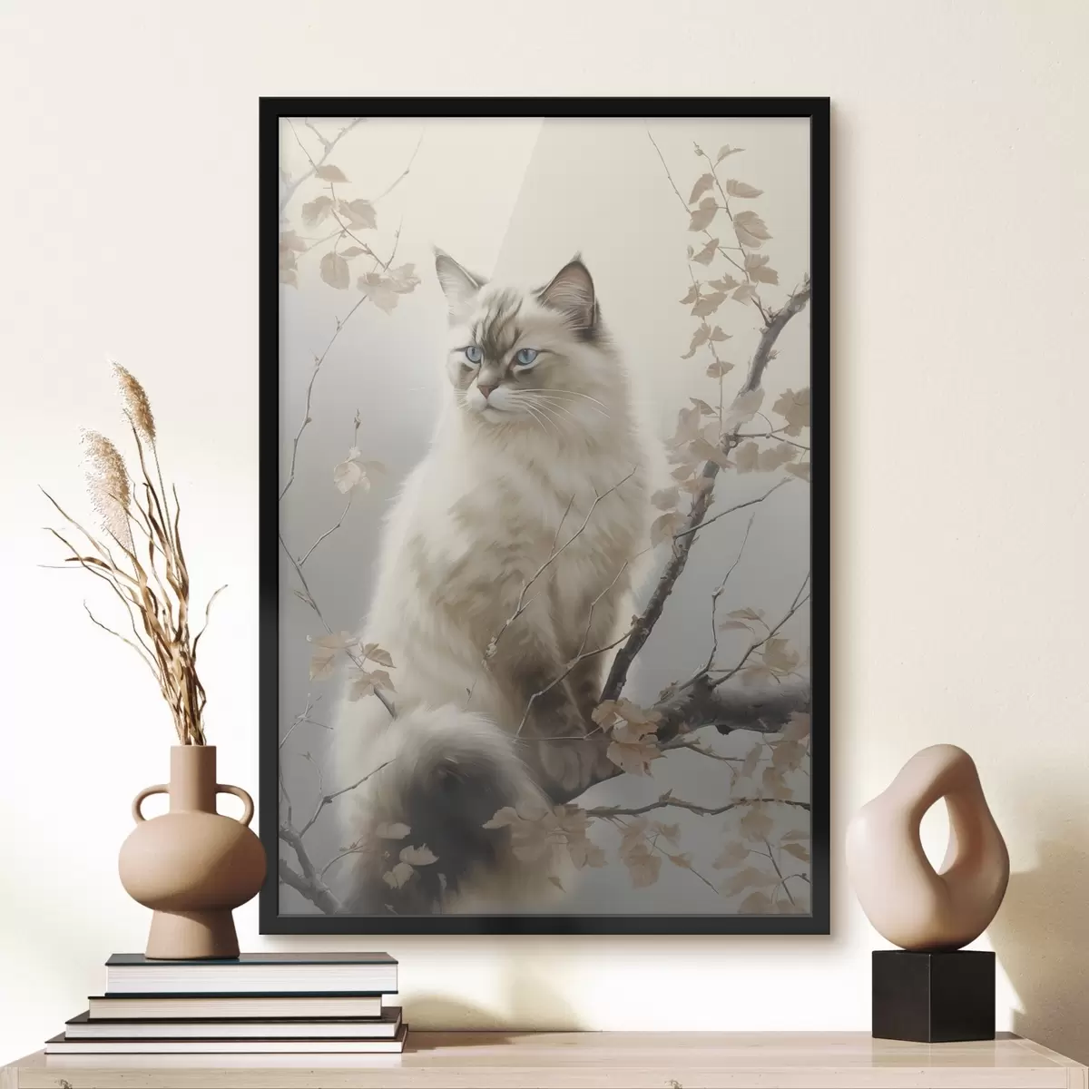 Poster Un chat sur une branche d'arbre f46300