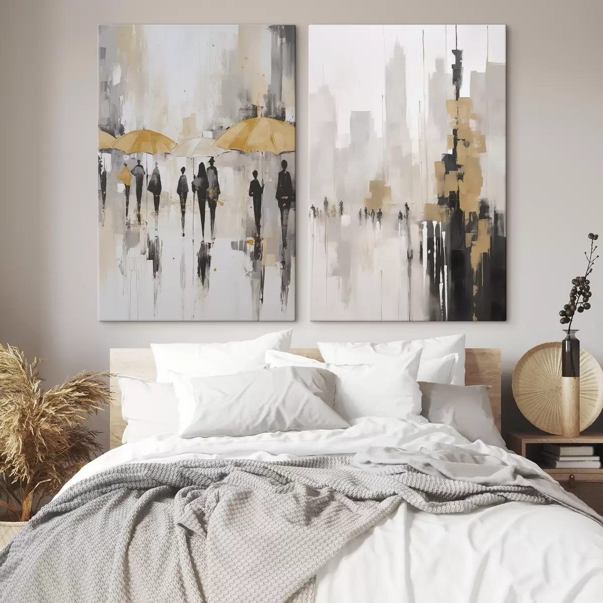 Tableau Paysage urbain abstrait m00873