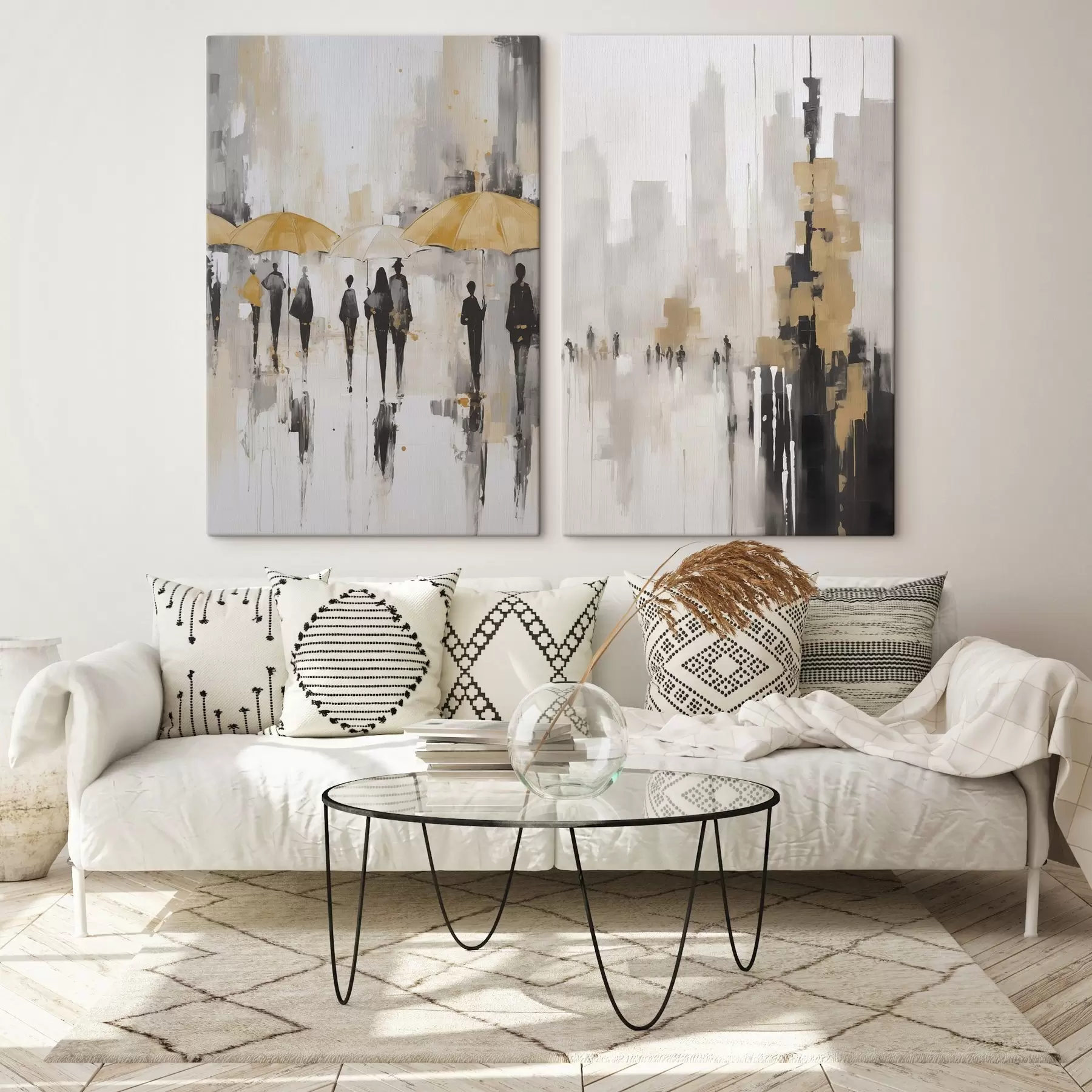 Tableau Paysage urbain abstrait m00873