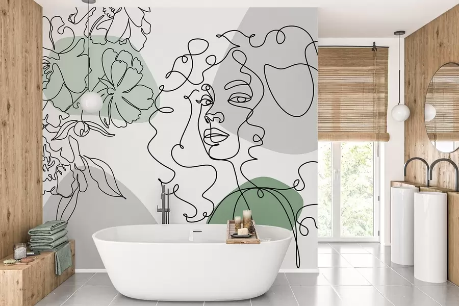 Papier peint Fille dans les files d'attente w04724v1 buy France - Uwalls.fr Papier peint Fille dans les files d'attente w04724v1