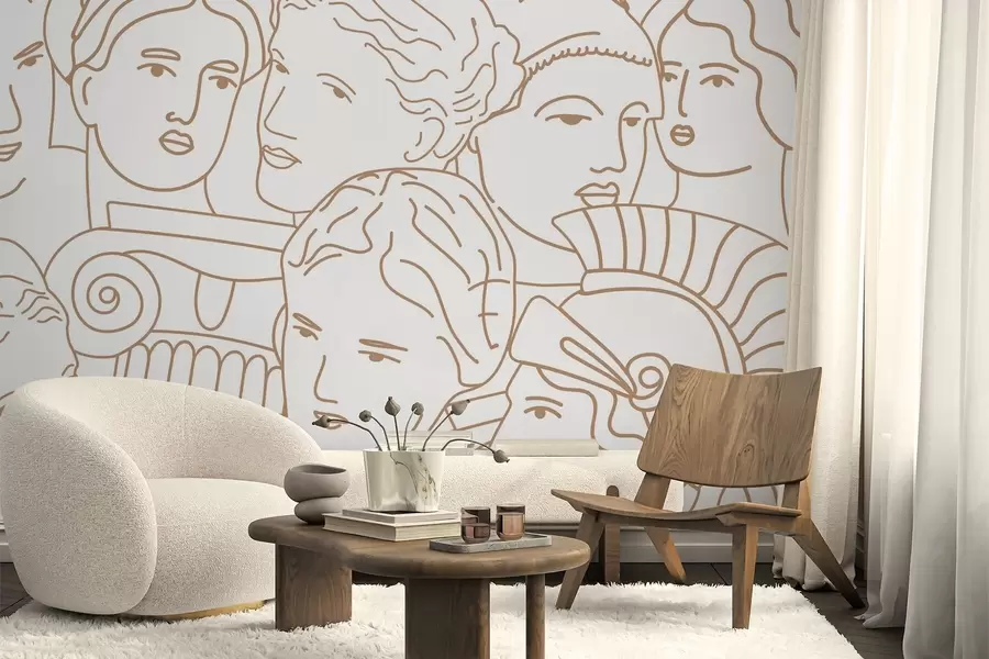 Papier peint Visages anciens w04728v1