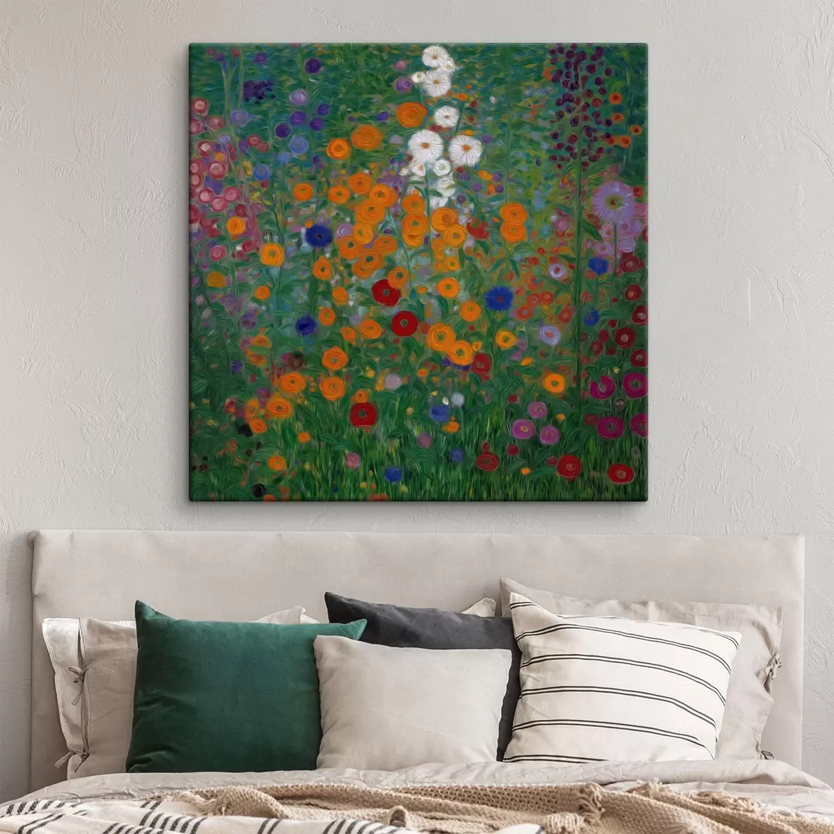 Tableau Champ de fleurs coloré avec des touches de blanc s46172