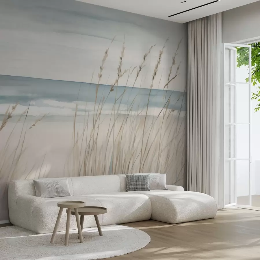 Papier peint Herbes tendres au bord de la mer w04737