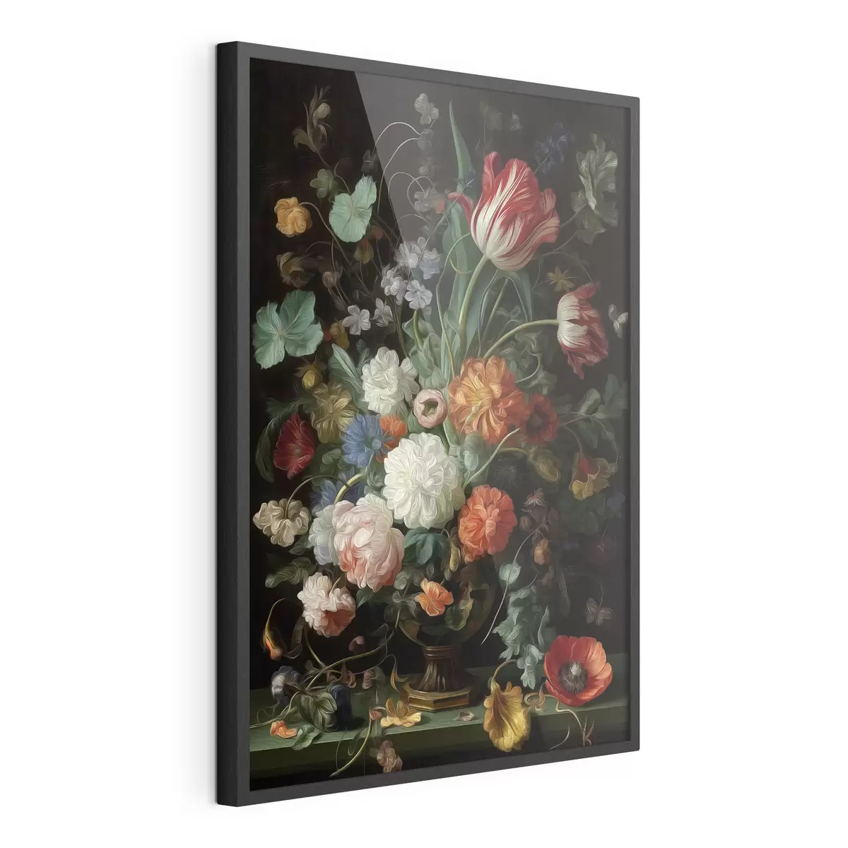 Poster Composition florale dans le style des natures mortes anciennes f46145