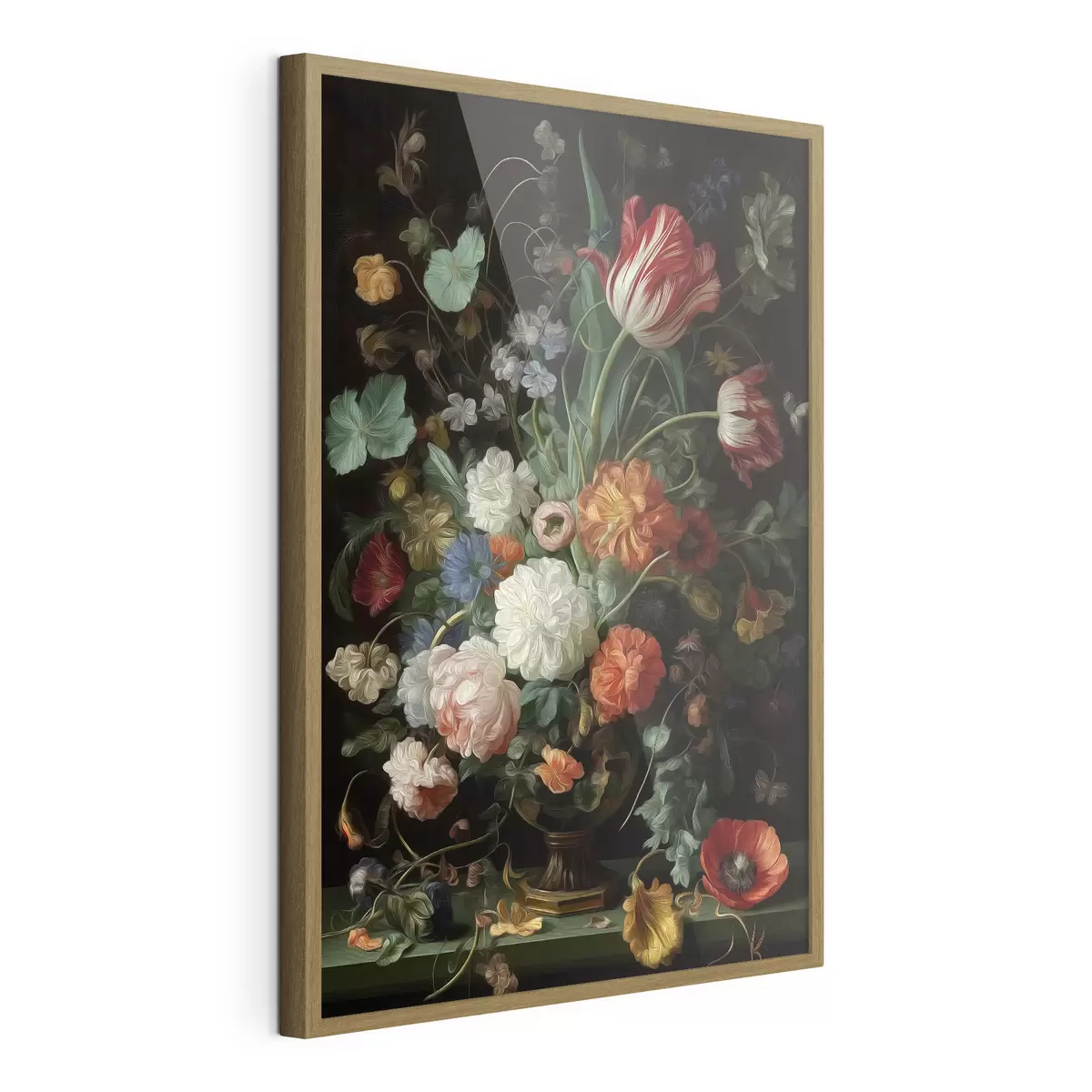 Poster Composition florale dans le style des natures mortes anciennes f46145