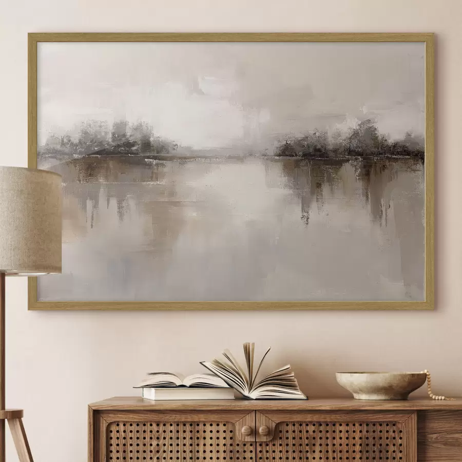 Papier peint Rives d’un lac paisible f46158
