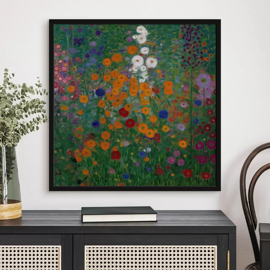 Papier peint Champ de fleurs coloré avec des touches de blanc f46172