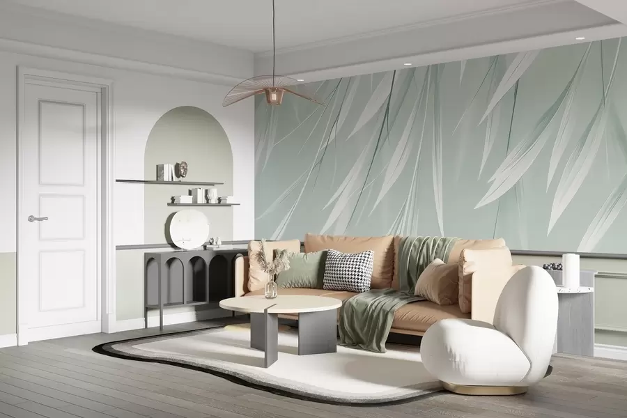 Papier peint Feuilles fines suspendues w04703v1