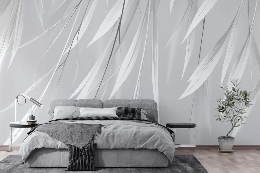 Papier peint Feuilles fines suspendues w04703v3