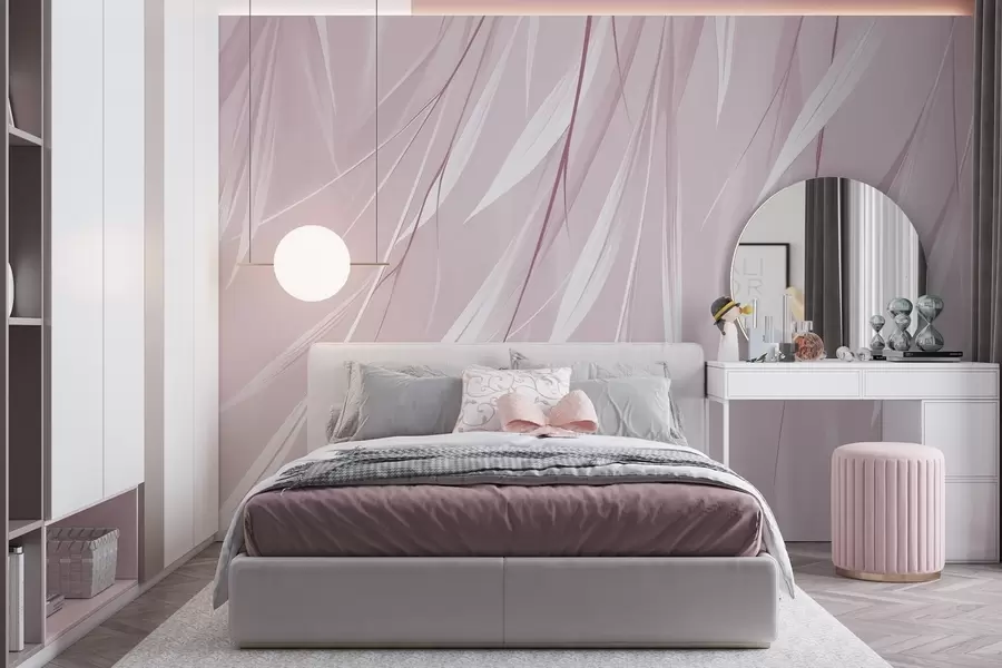 Papier peint Feuilles fines suspendues w04703v4