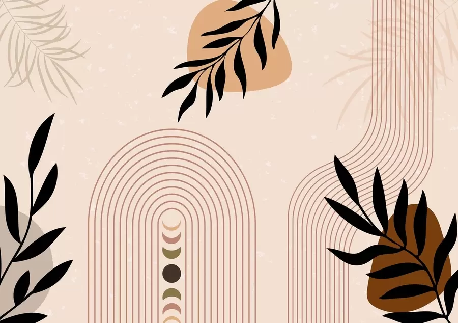 Papier peint Résumé avec des plantes w04745