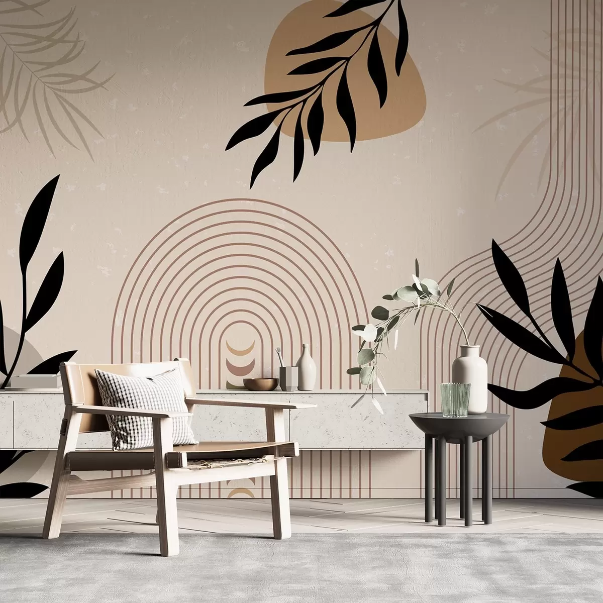 Papier peint Résumé avec des plantes w04745