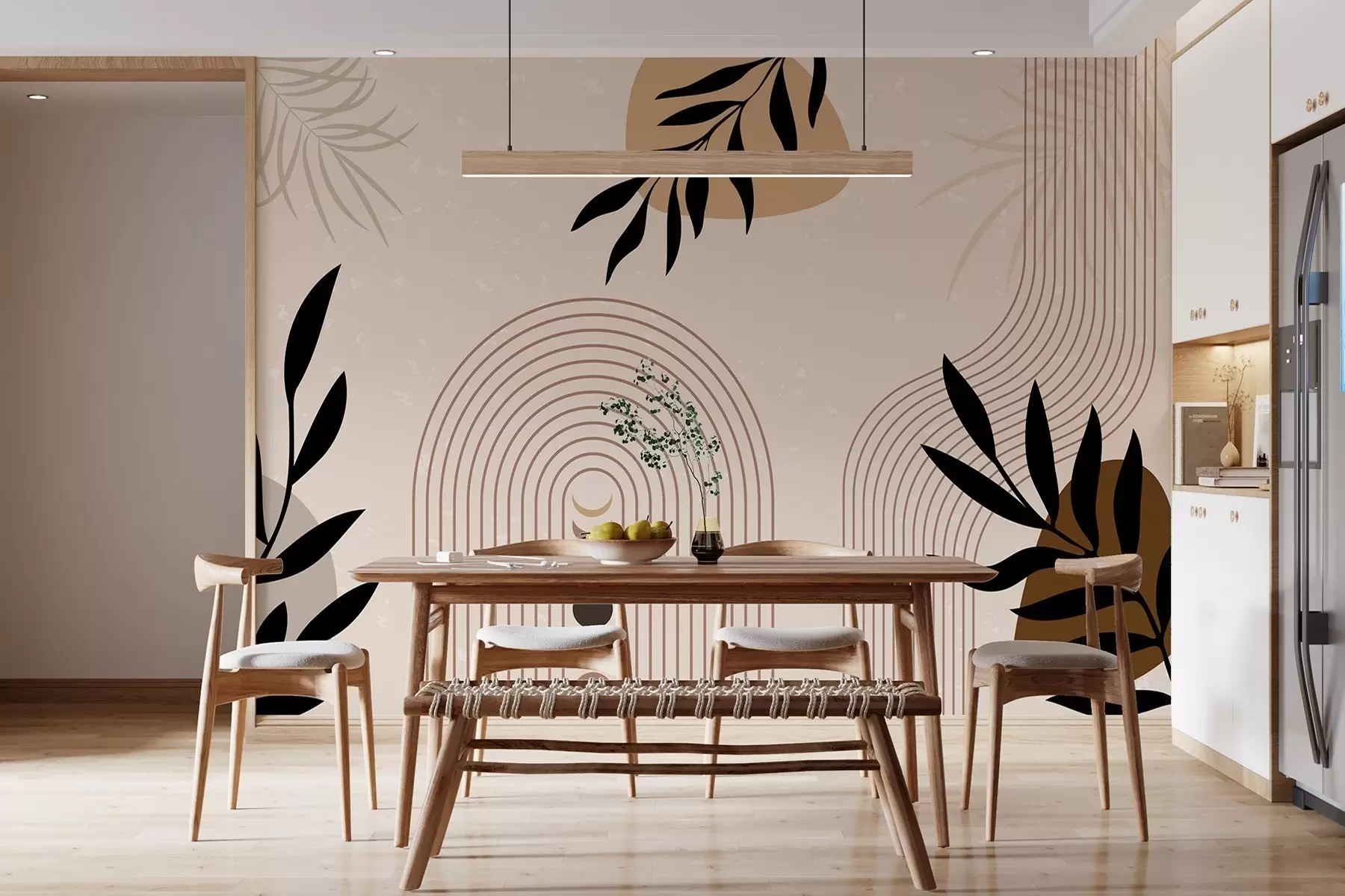 Papier peint Résumé avec des plantes w04745