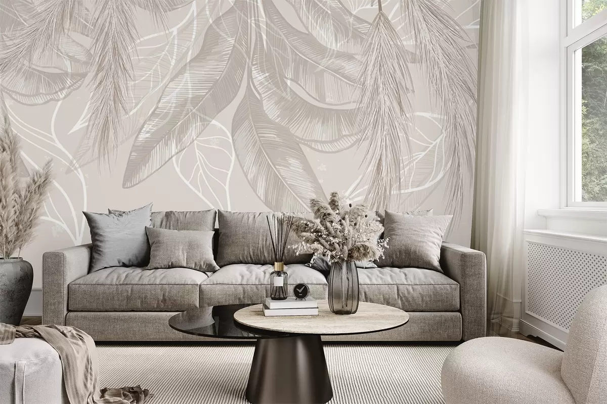 Papier peint Feuilles suspendues w04747