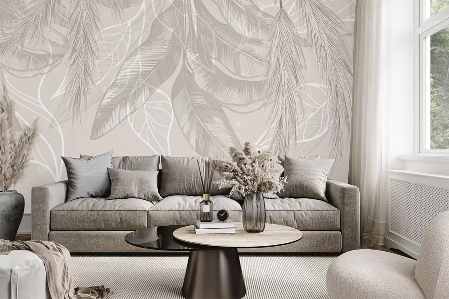 Papier peint Feuilles suspendues w04747