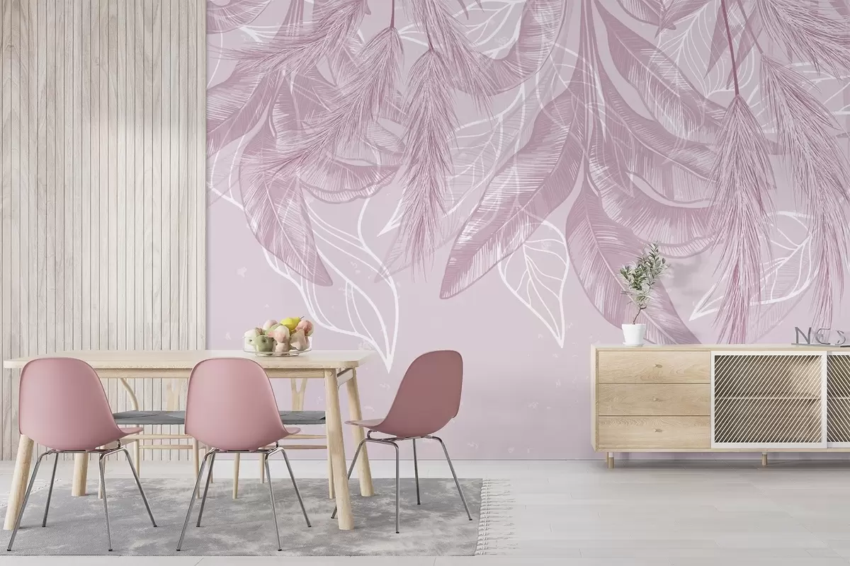 Papier peint Feuilles suspendues w04747v2