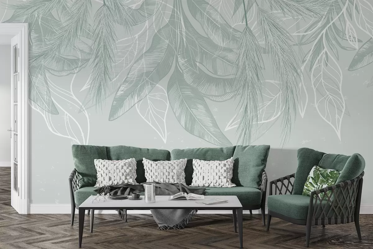 Papier peint Feuilles suspendues w04747v3