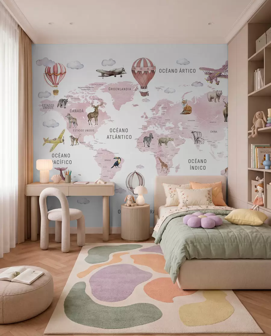 Papier peint Atlas rose en espagnol c00001esv3