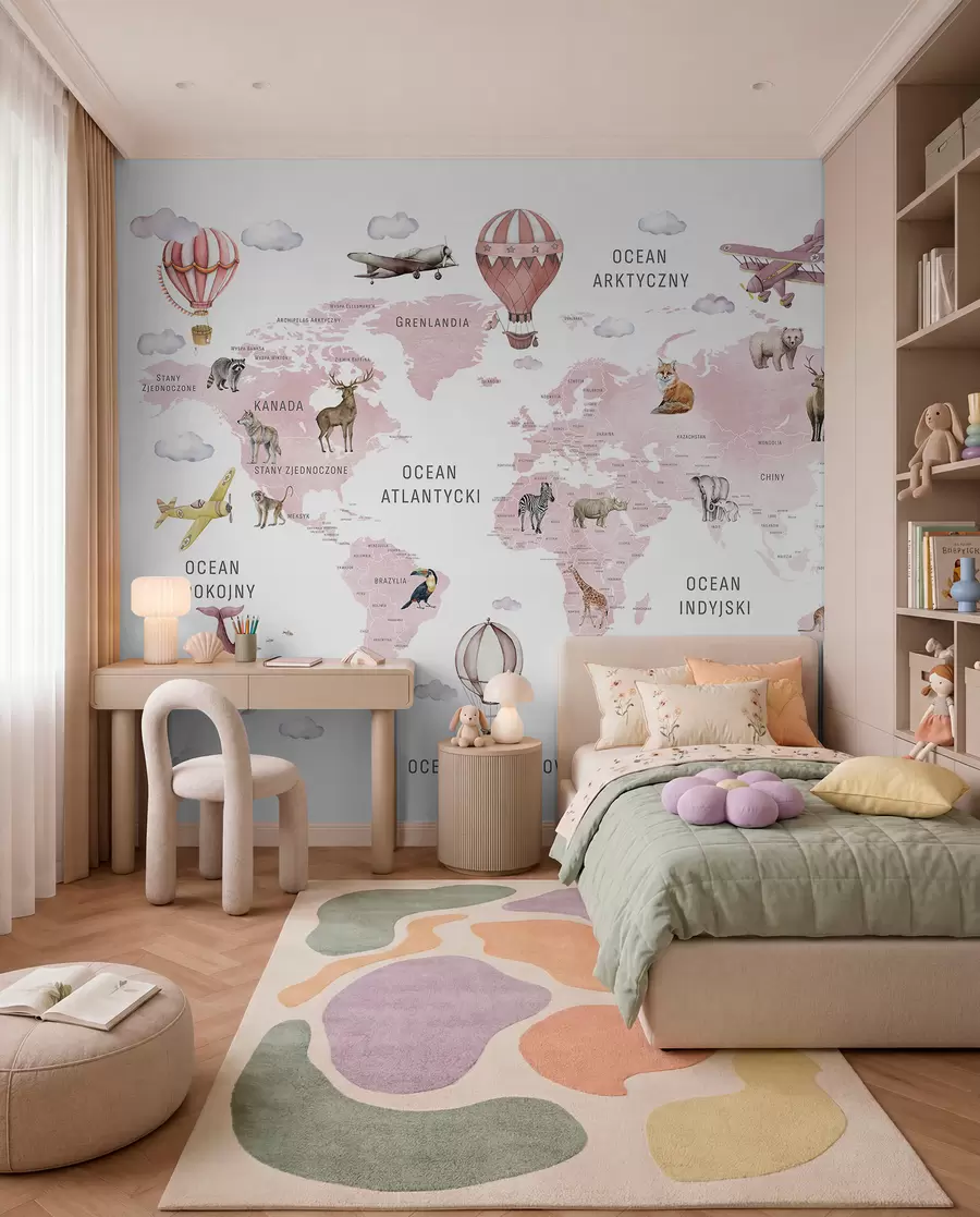 Papier peint Atlas rose en polonais c00001plv3