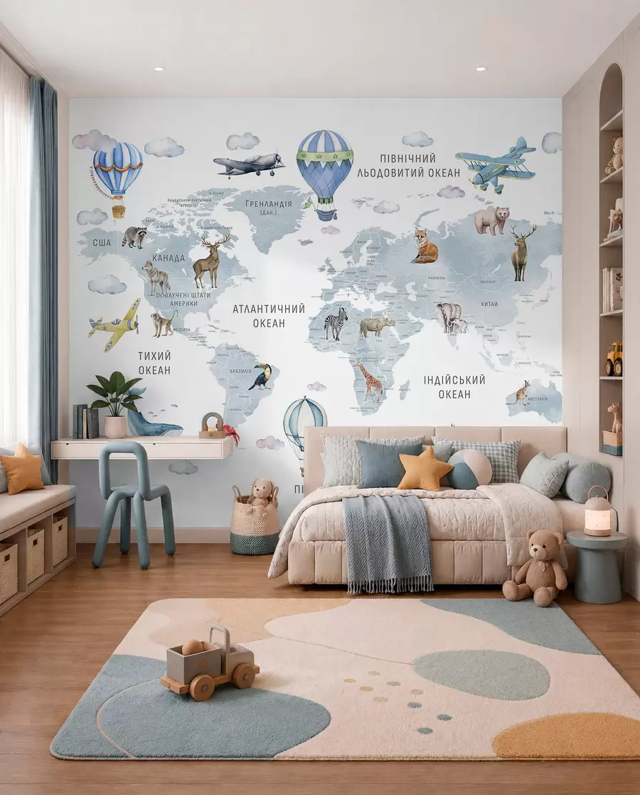 Papier peint Atlas bleu en ukrainien c00001ukv1