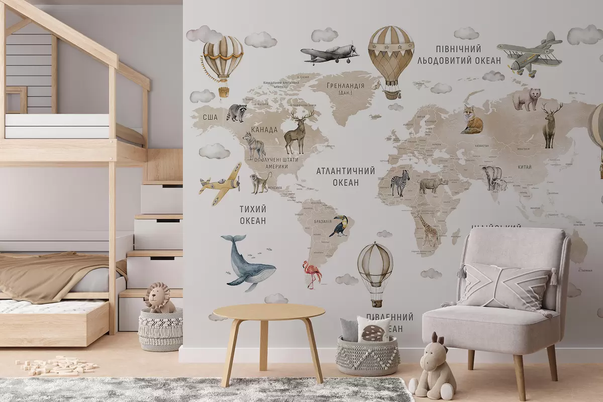 Papier peint Atlas beige en ukrainien c00001ukv2