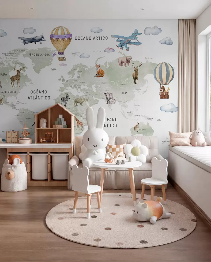 Papier peint Atlas vert en espagnol c00001es