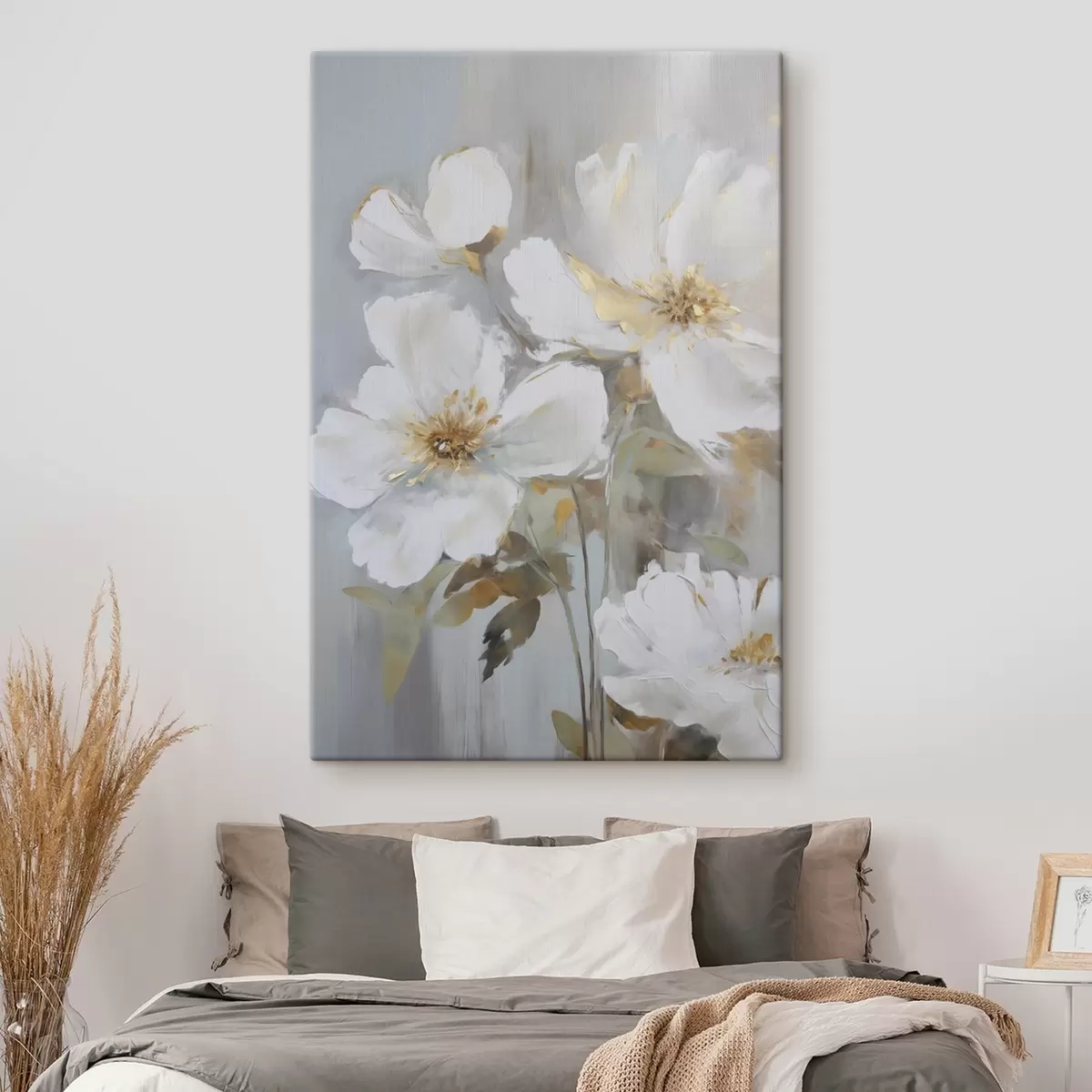 Tableau Fleurs abstraites imitation de peinture s46346