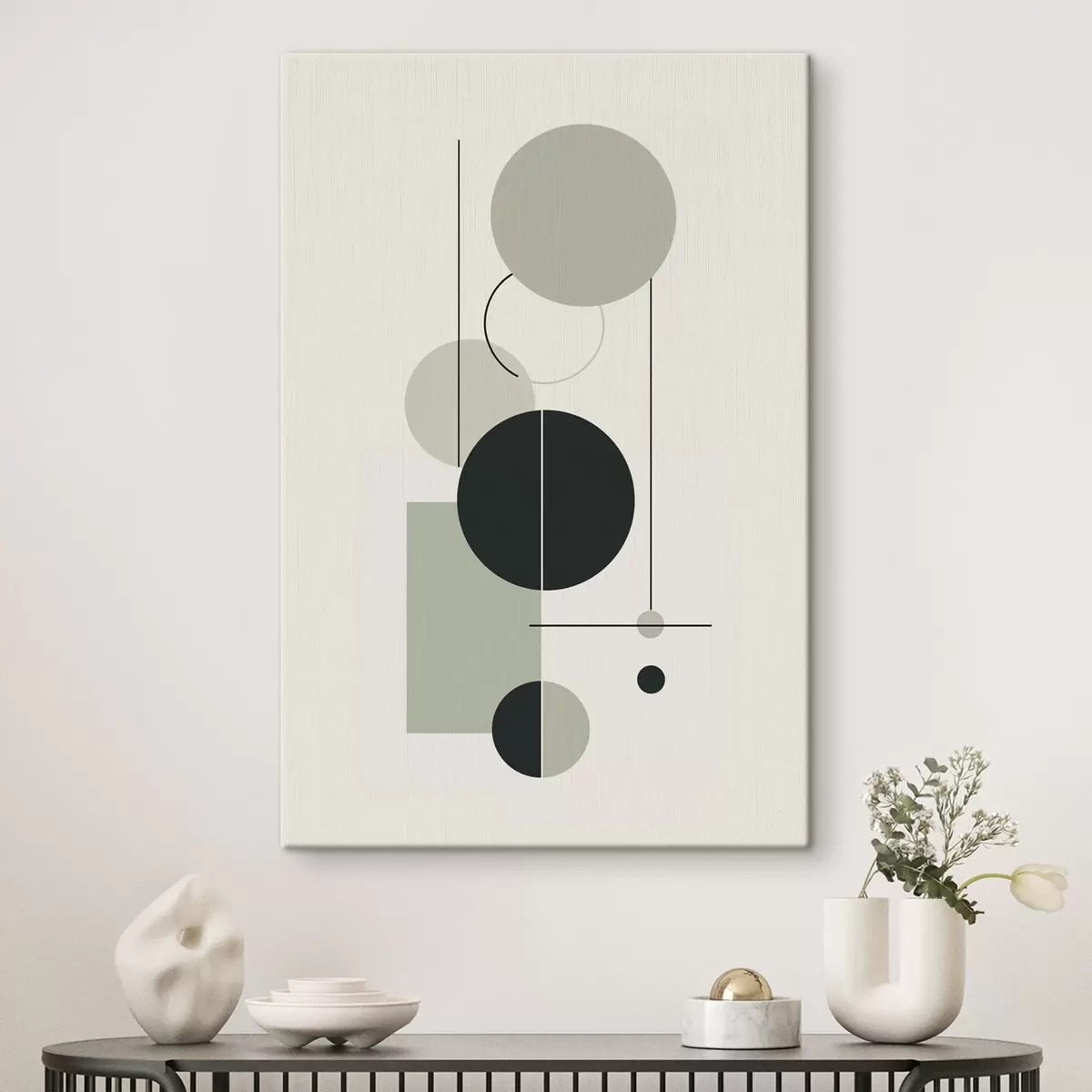 Tableau Abstraction géométrique minimaliste s46352
