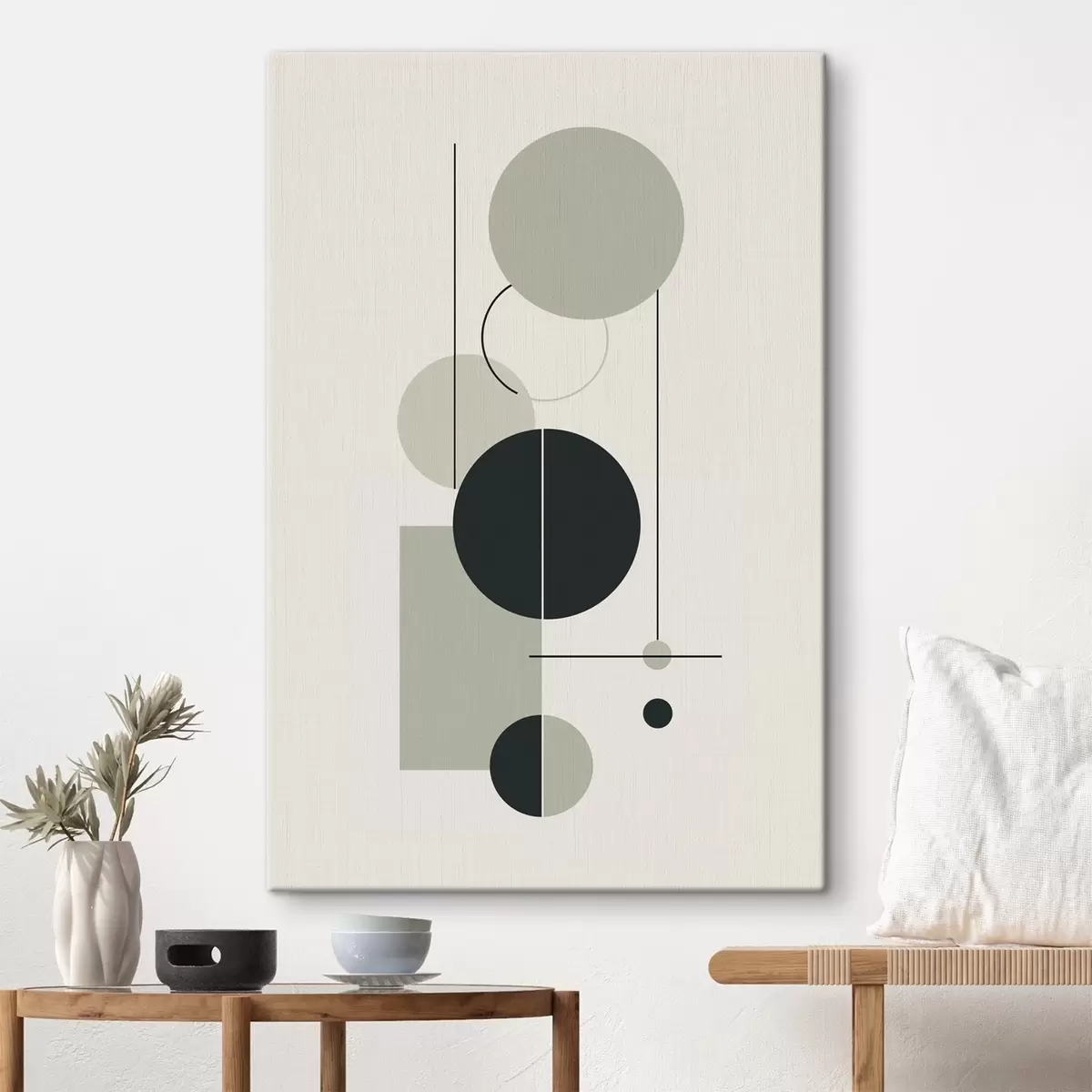 Tableau Abstraction géométrique minimaliste s46352