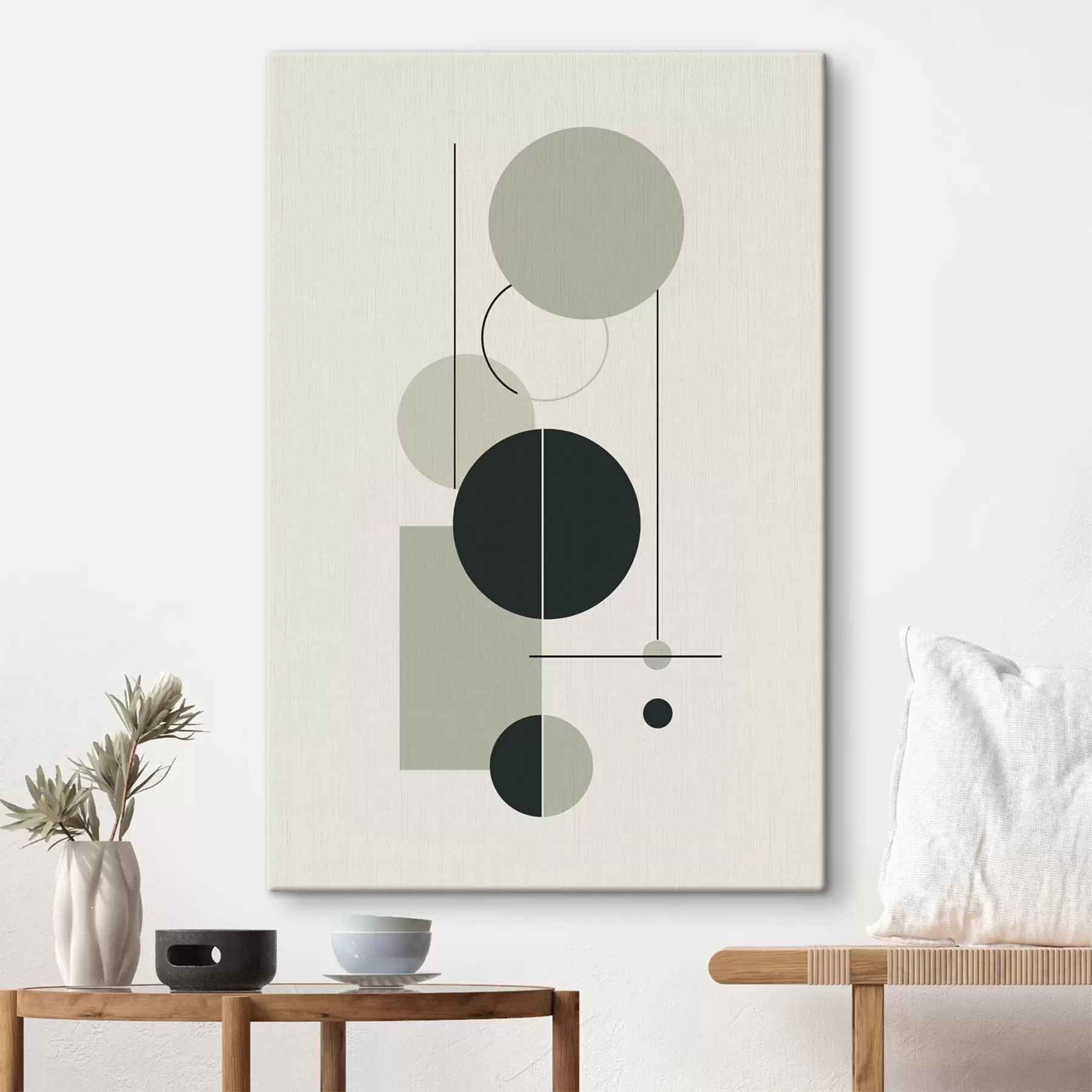 Tableau Abstraction géométrique minimaliste s46352