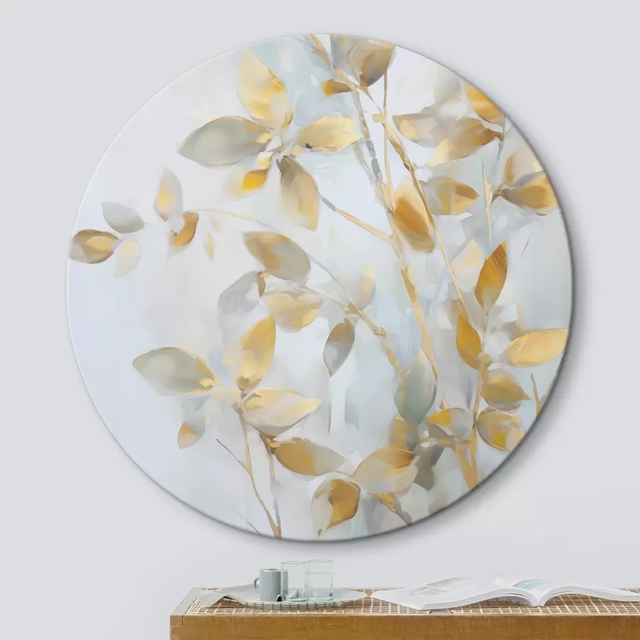 Tableau Feuilles abstraites imitation de peinture r46348