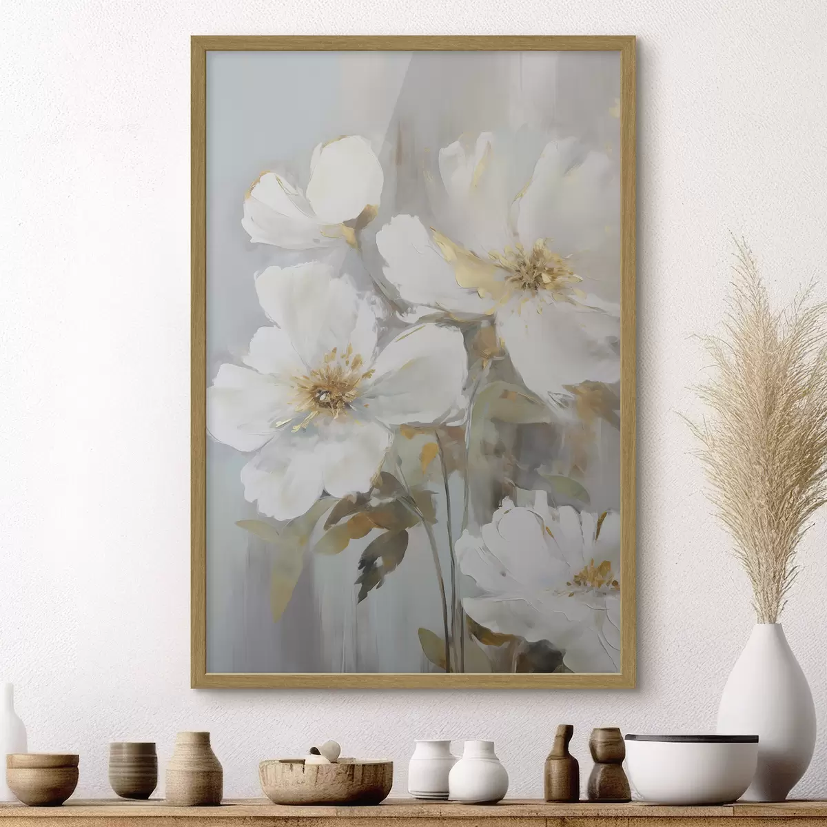 Poster Fleurs abstraites imitation de peinture f46346