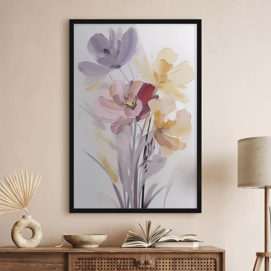 Papier peint Bouquet abstrait f46355