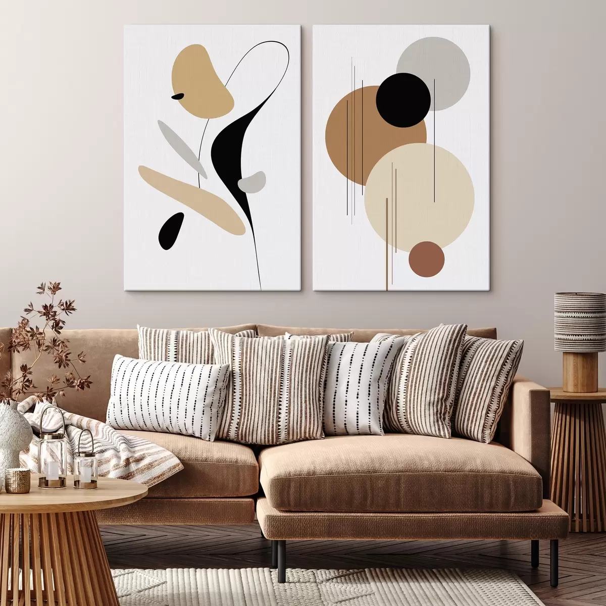 Tableau Composition géométrique abstraite m00908