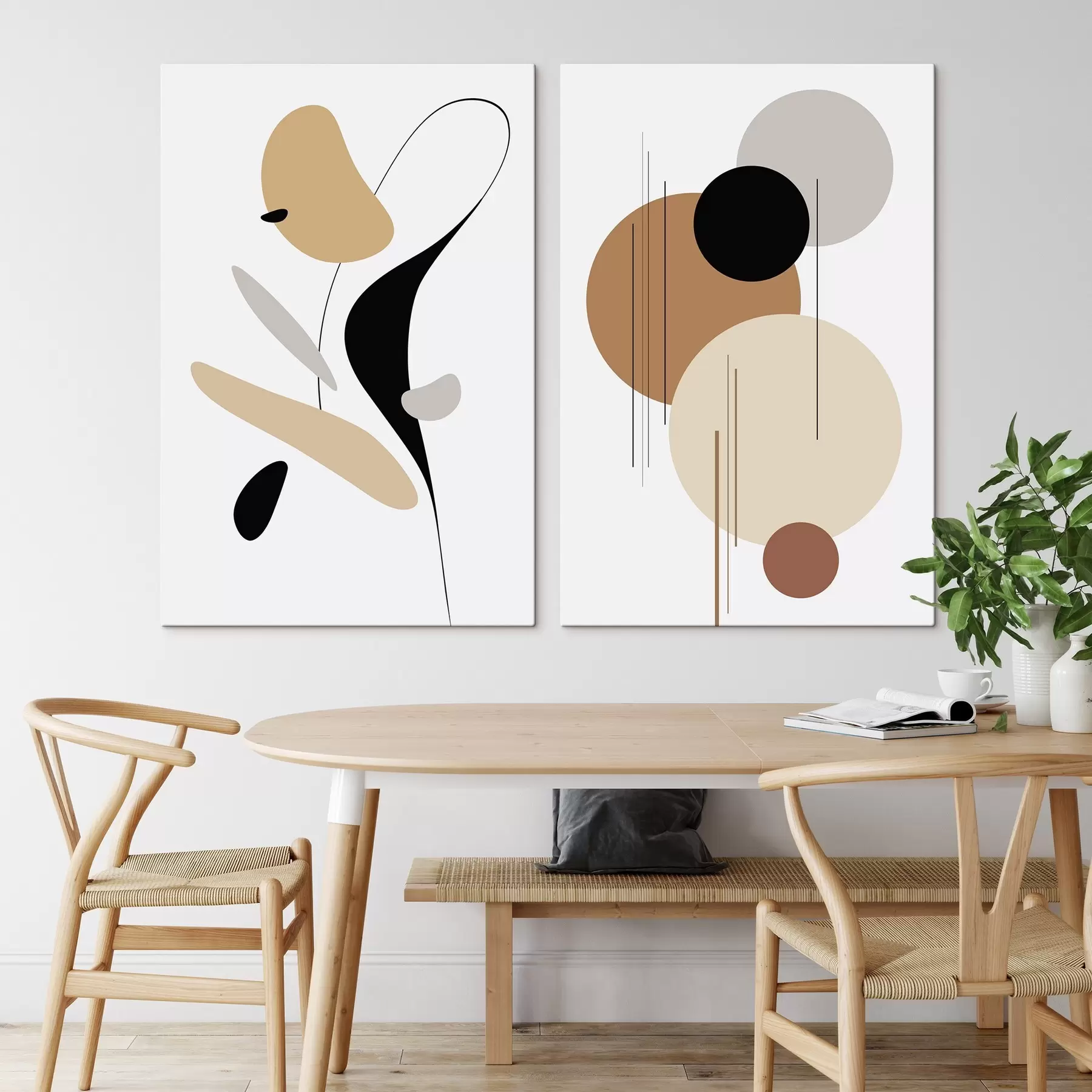 Tableau Composition géométrique abstraite m00908