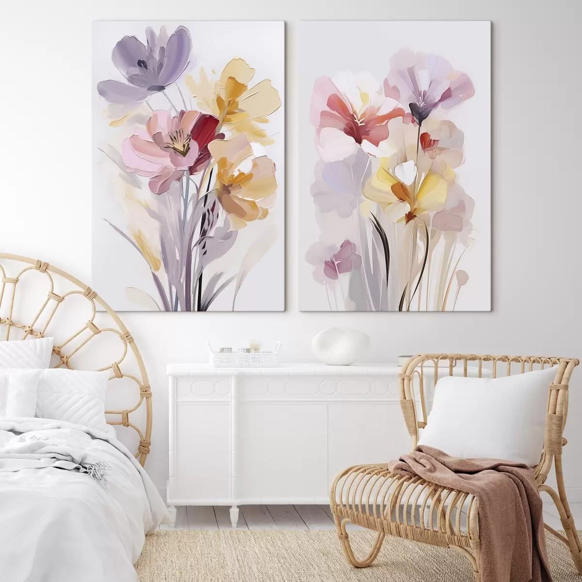 Tableau Bouquet de fleurs abstrait m00910