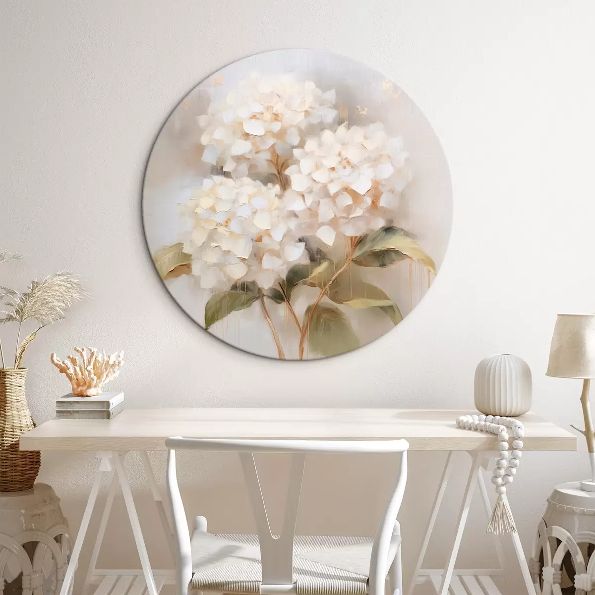 Tableaux rondes Bouquet délicat d'hortensias r46262