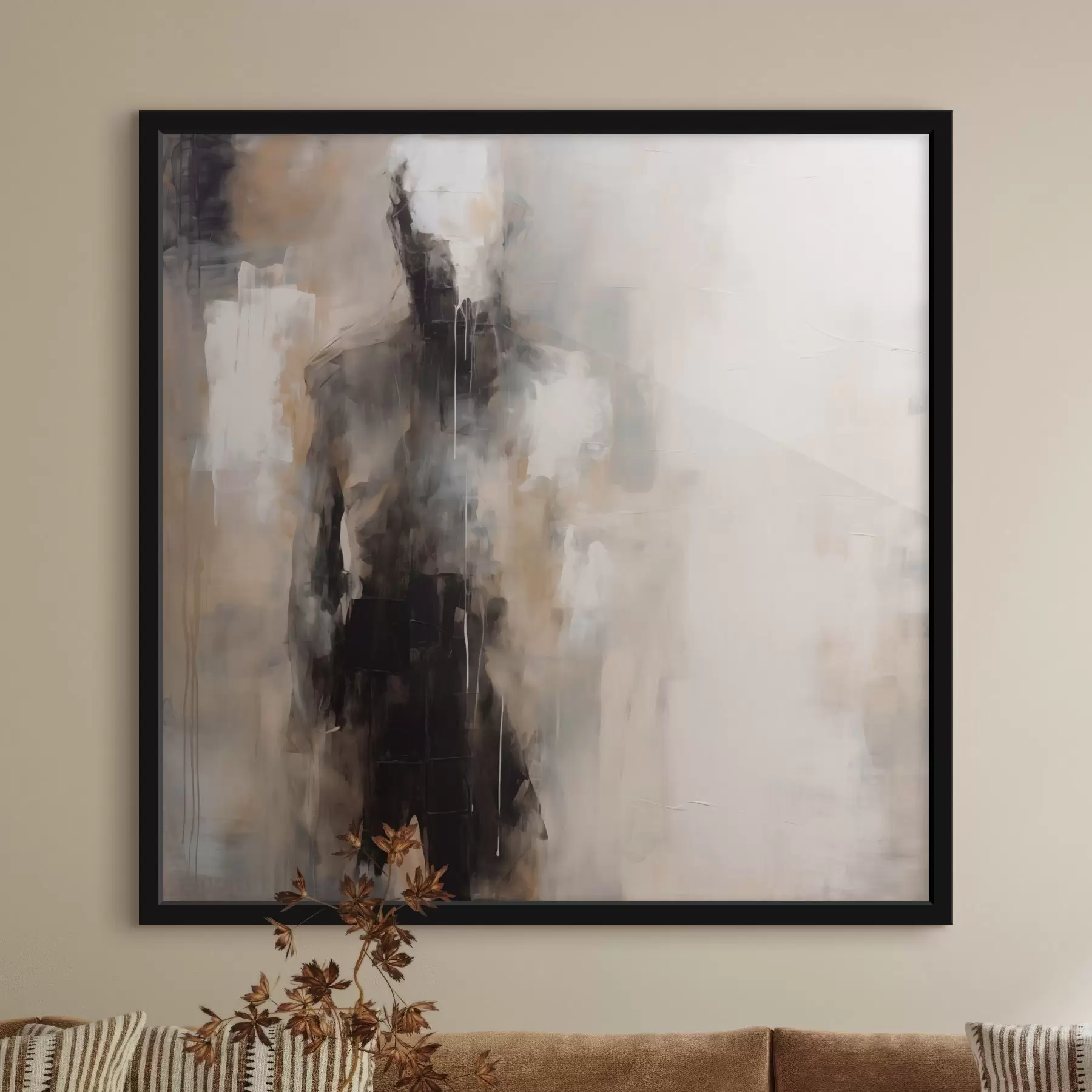 Papier peint Une silhouette humaine abstraite dans l'ombre f46360