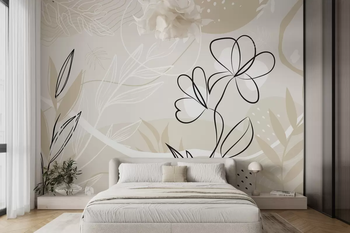 Papier peint Résumé avec des plantes w04760