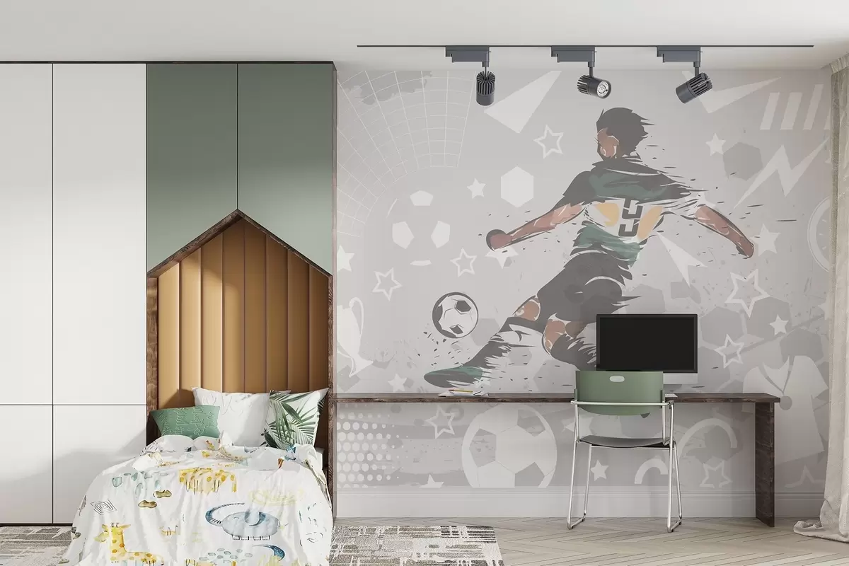 Papier peint Joueur de football, sport w04763