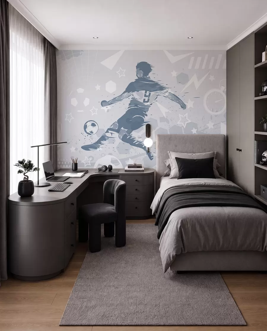 Papier peint Joueur de football, sport w04763v1