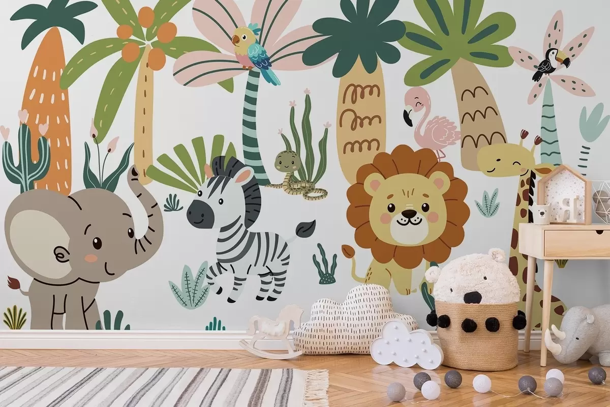Papier peint Animaux pour enfants w04758