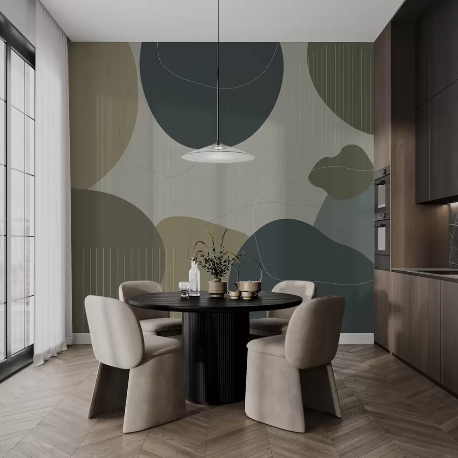 Papier peint Cercles abstraits w04759v2