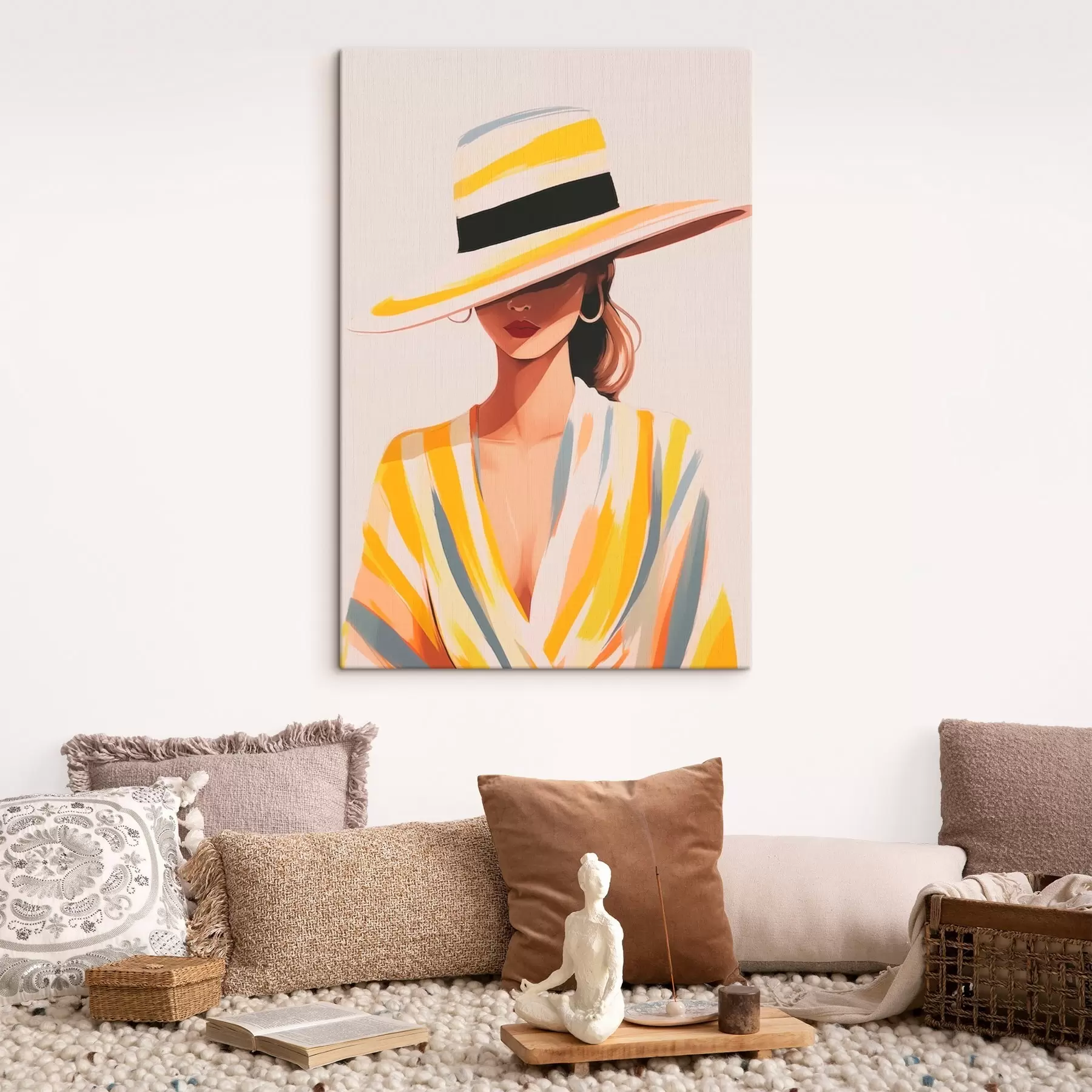 Tableau Fille au chapeau s46421