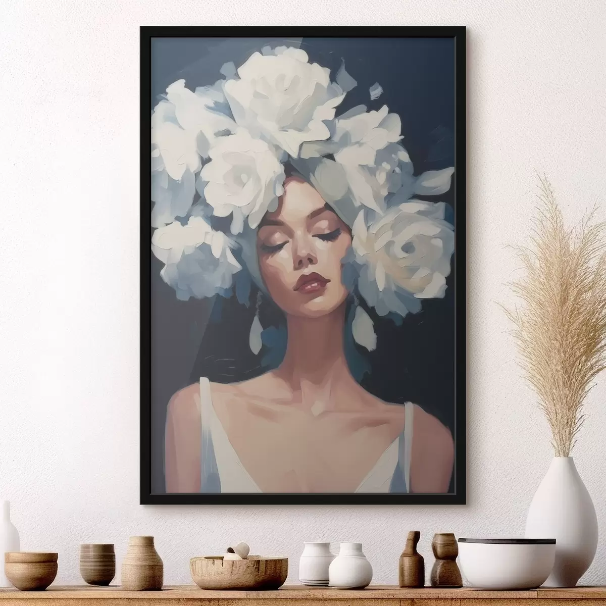 Poster Fille dans les fleurs f46419