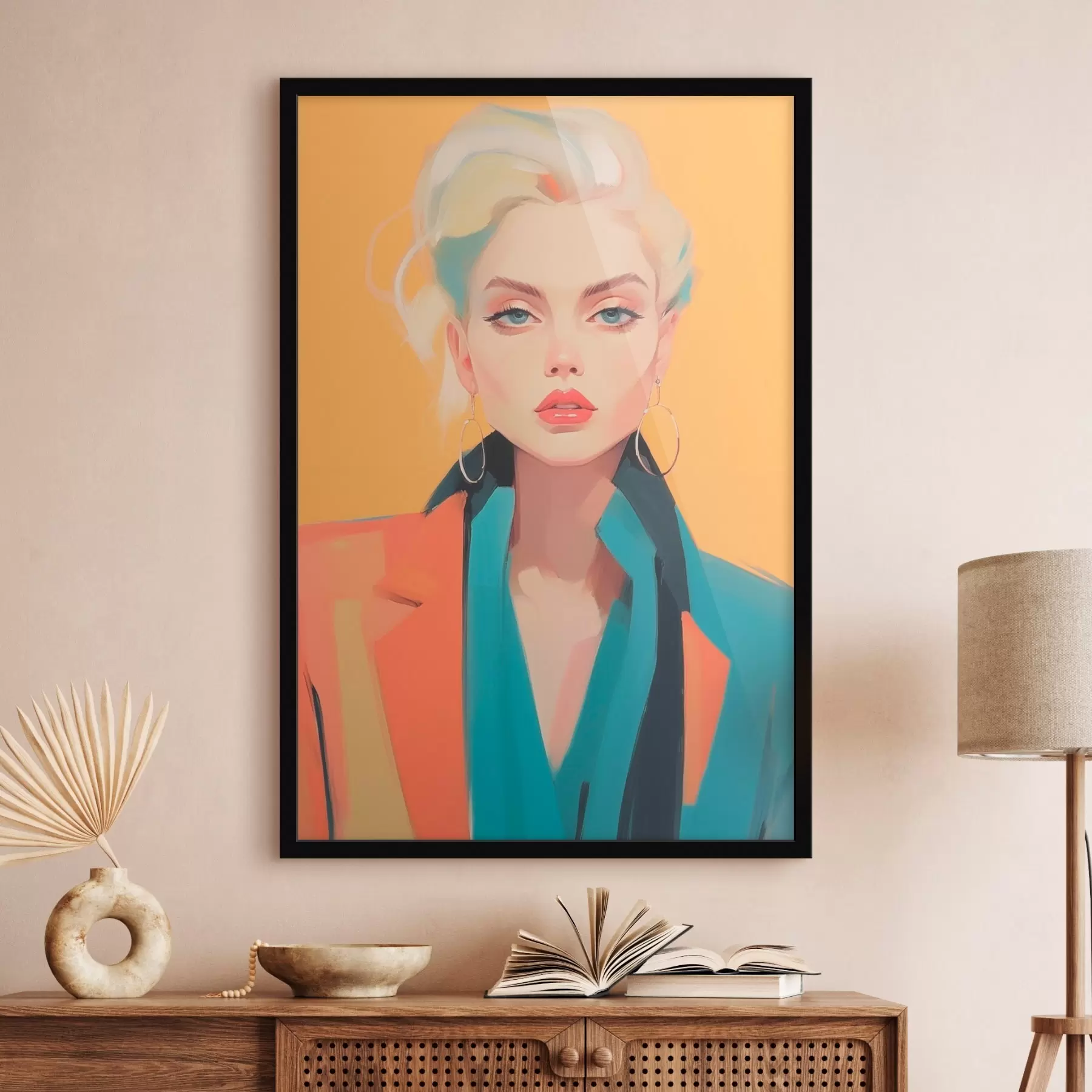 Papier peint Fille en veste f46422