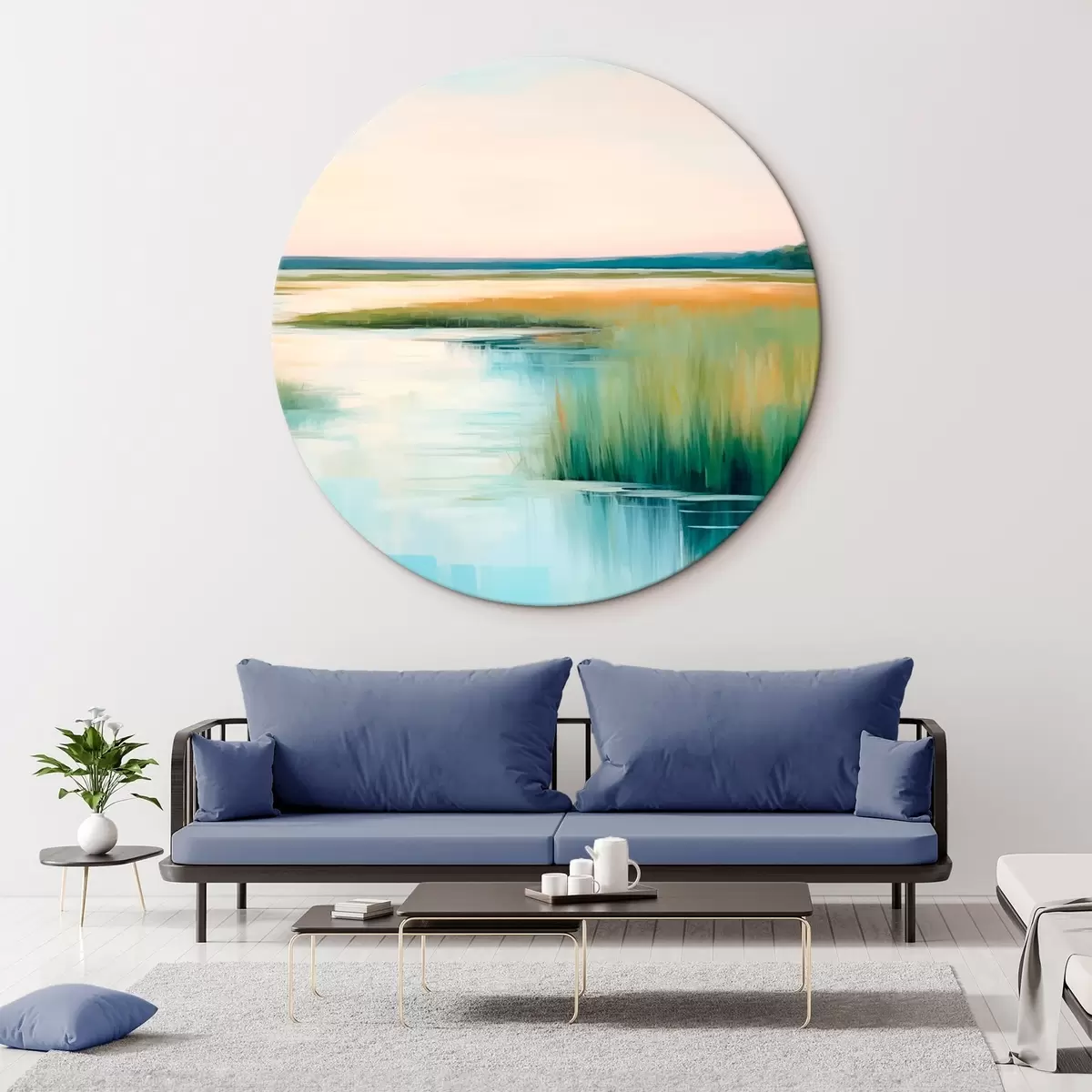 Tableaux rondes Paysage d'été r46409