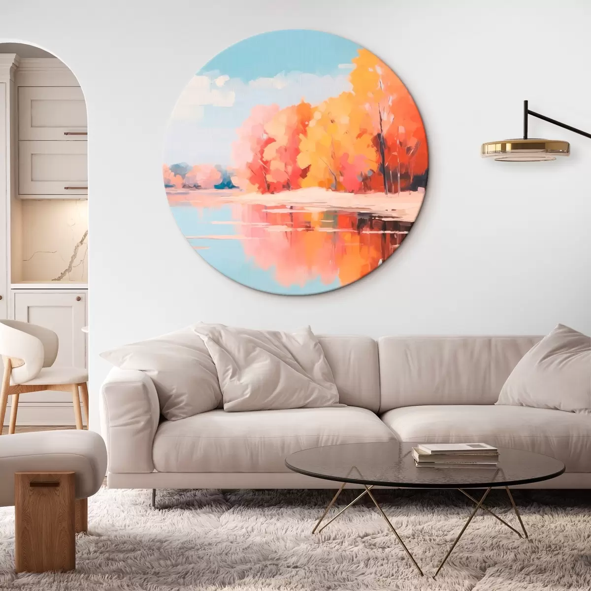 Tableaux rondes Paysage r46414