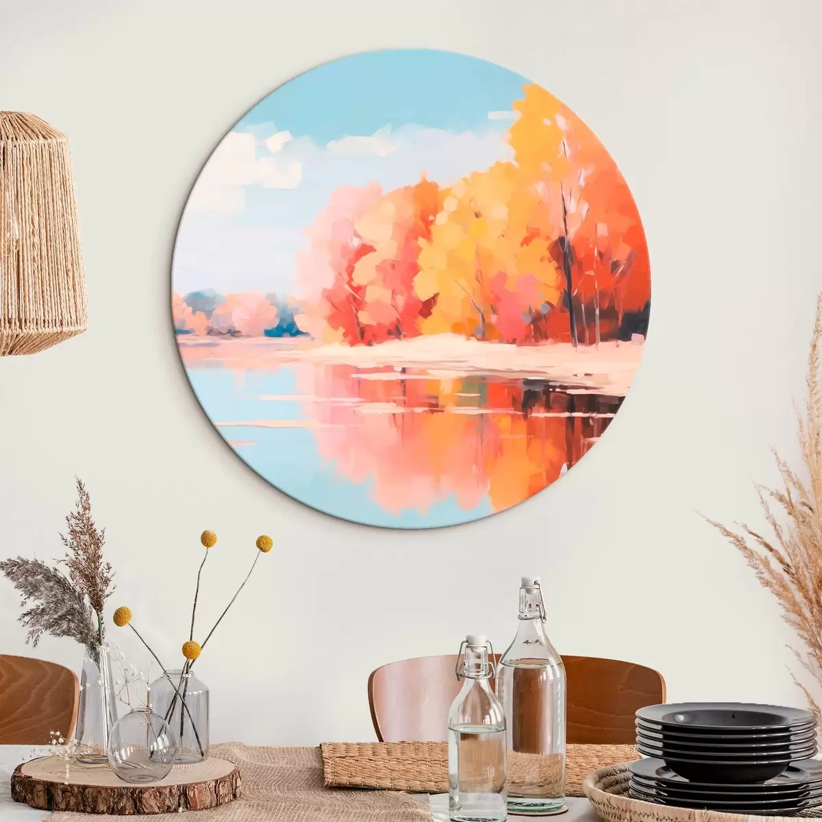Tableaux rondes Paysage r46414