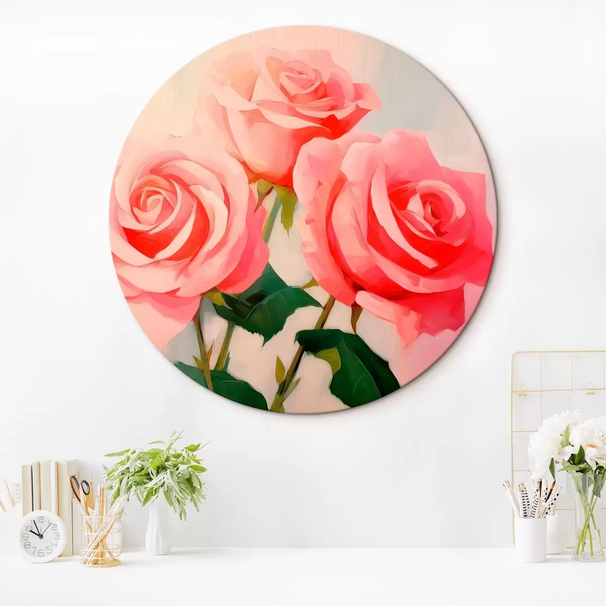Tableaux rondes Roses r46416